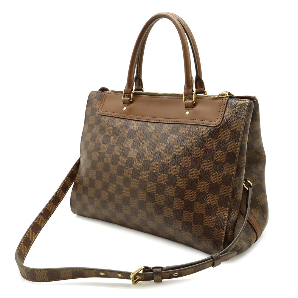 Louis Vuitton Damier Handbag Greenwich Bag Boston Shoulder Brown